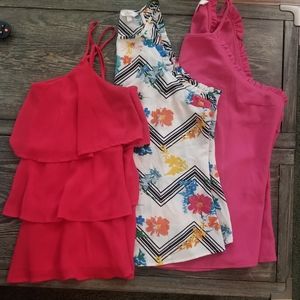 Lot of 3 Sleeveless Tops by Candie's